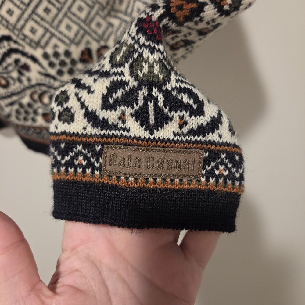 DALE OF NORWAY Fair Isle Knit Wool Cardigan Sweater Medium Nordic Vintage Multi - Picture 5 of 13